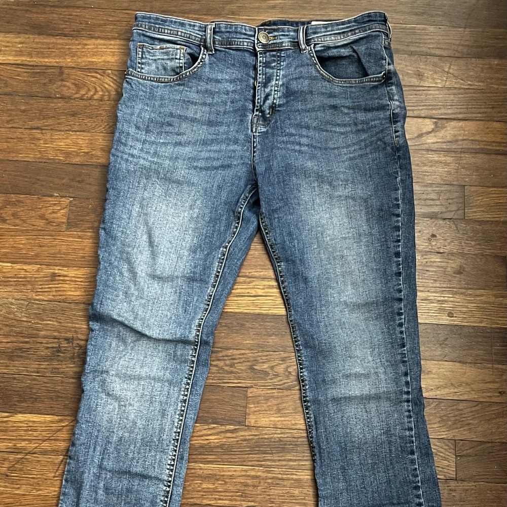 Men’s Denim Co. blue jeans, slim fit, size 36x34